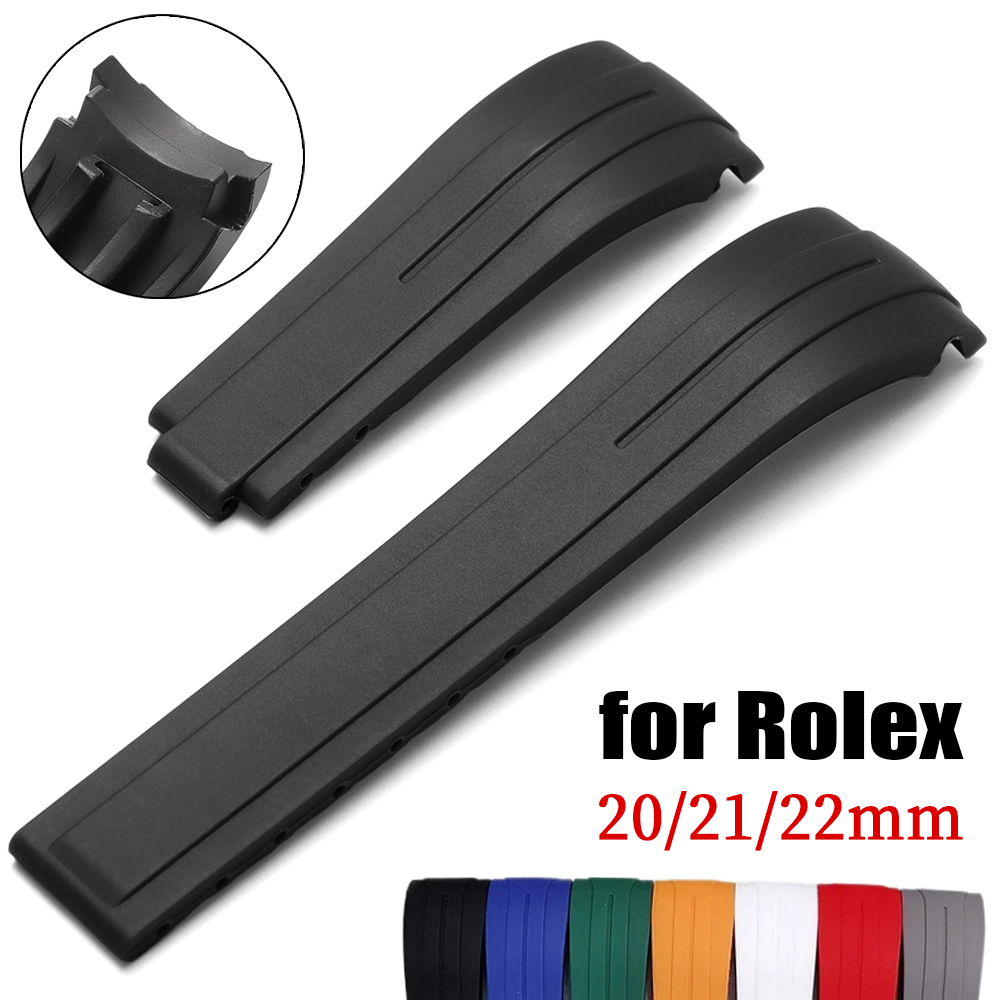 Rolex Watch Daytona - 20mm 21mm 22mm Rubber Watch Strap
