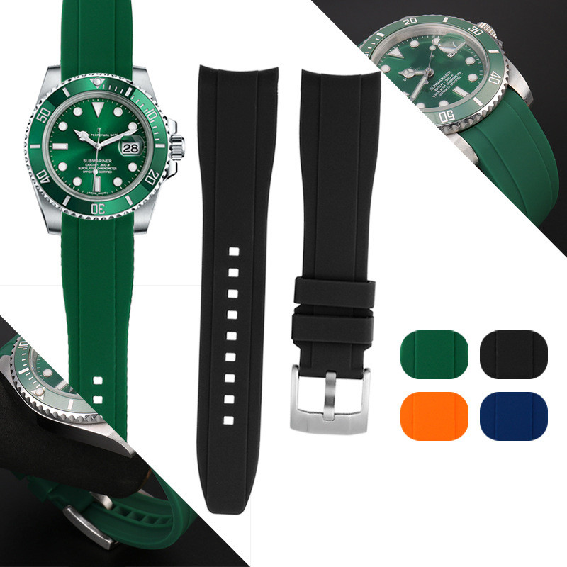Rolex Watch Daytona - Curved Interface Rubber Strap for 20mm