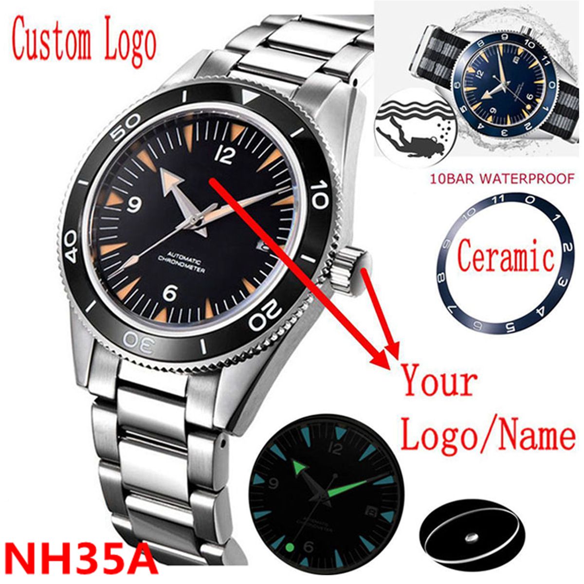 Tùy Chỉnh Logo NH35A Đồng Hồ 1 - đánh giá và giá Seiko Watch Prospex
