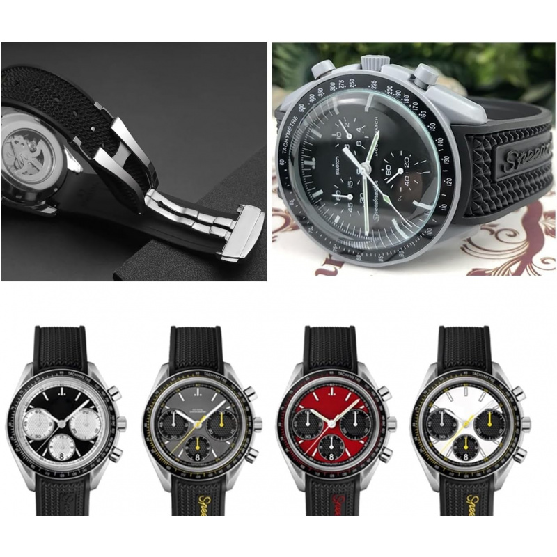 Rubber Silicone Curved Lug Wat - đánh giá và giá Omega Watch Speedmaster