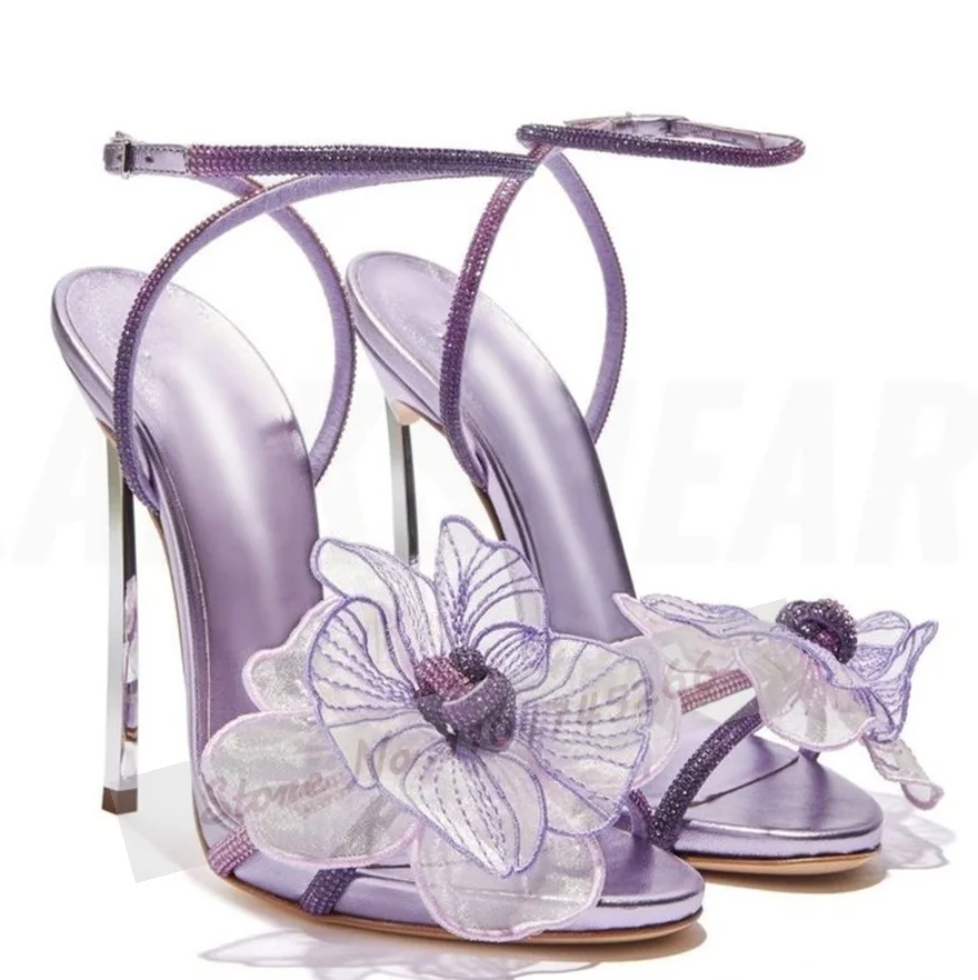 Silver Metal Blade Heel Fairy  - đánh giá và giá Mesh Strap Metal