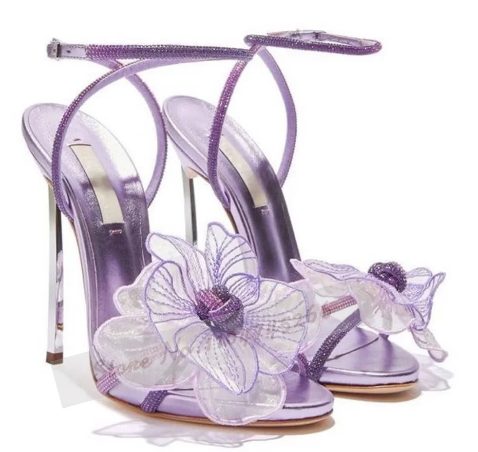 Silver Metal Blade Heel Fairy  - đánh giá và giá Mesh Strap Metal