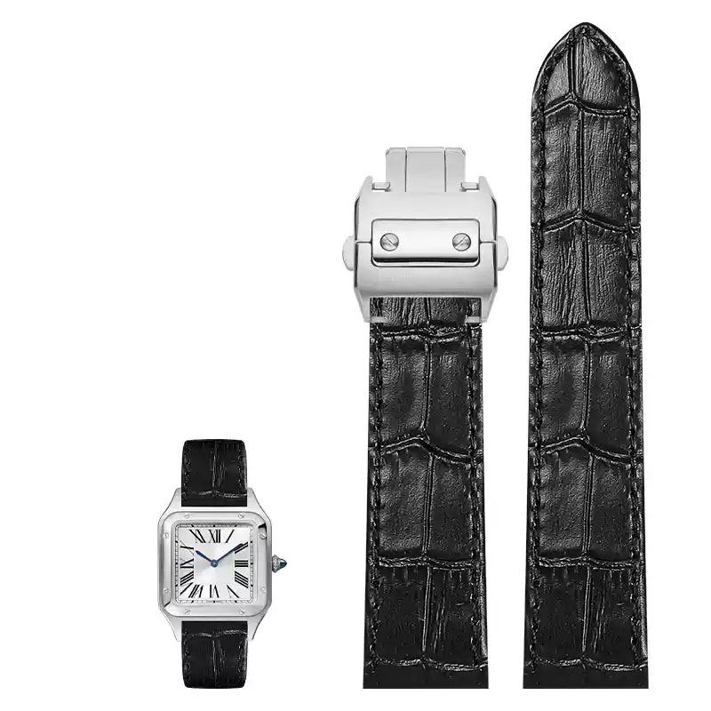 20mm 23mm Genuine Leather Watc - đánh giá và giá Cartier Watch Santos