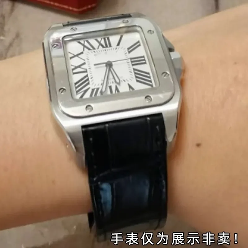 20mm 23mm Genuine Leather Watc - đánh giá và giá Cartier Watch Santos