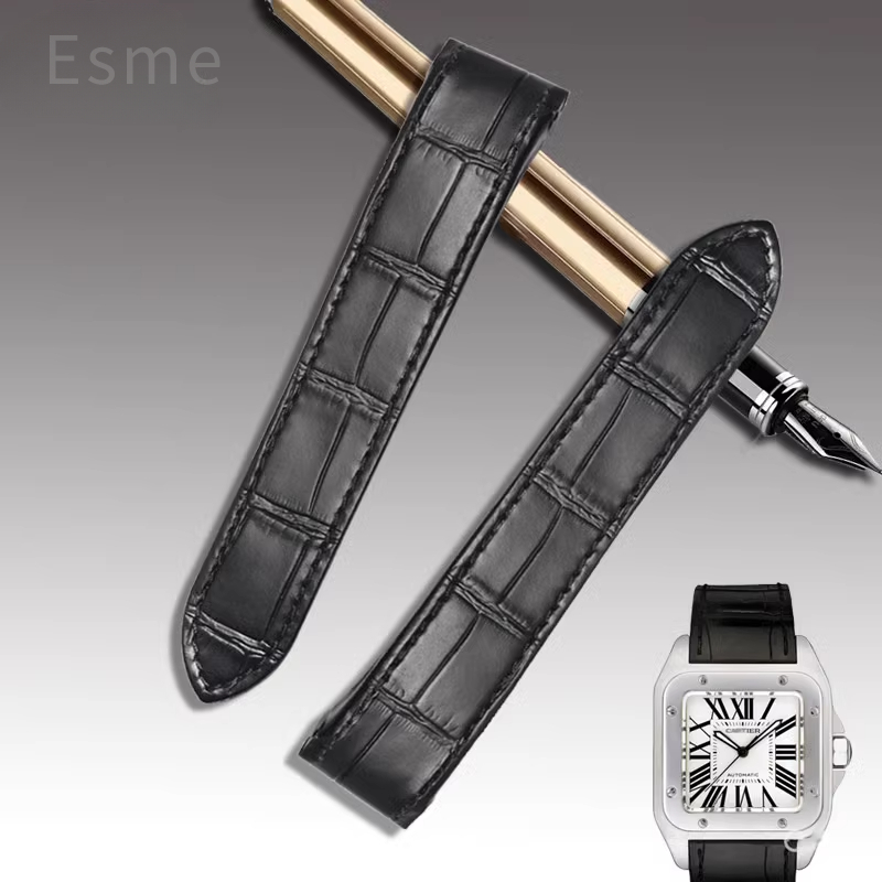 Cowhide Watch Strap for Cartie - đánh giá và giá Cartier Watch Santos