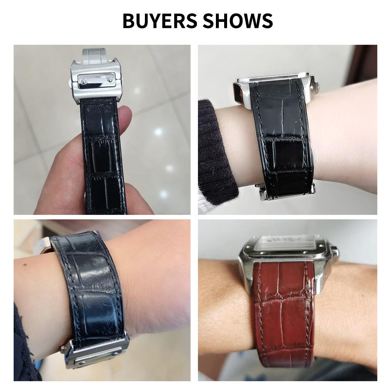 Cowhide Watch Strap for Cartie - đánh giá và giá Cartier Watch Santos