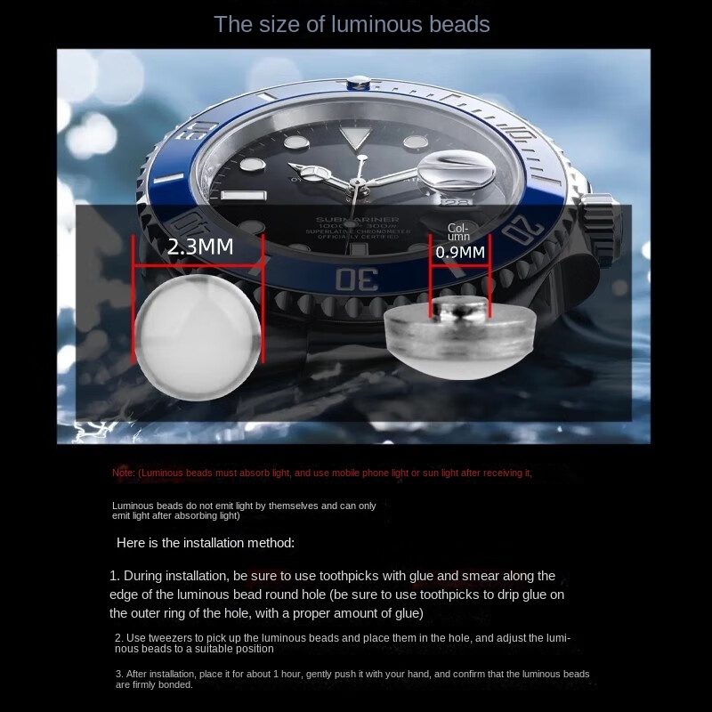 Green/Blue Luminous Bead for R - đánh giá và giá Rolex Watch Submariner