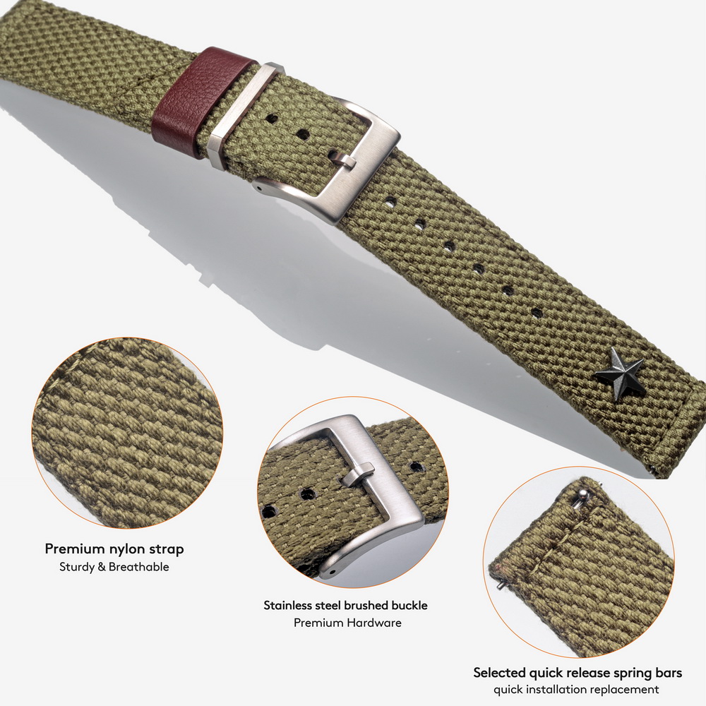 HEMSUT Quick Release Watch Ban - đánh giá và giá Canvas Strap Watch