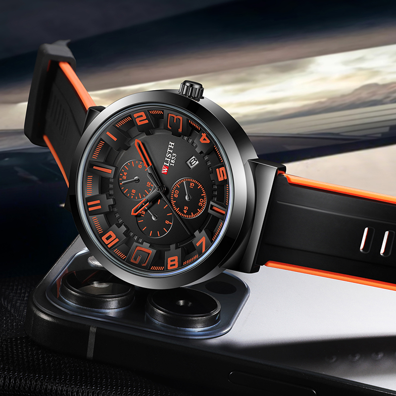 WLISTH Retro Men's Watches Spo - đánh giá và giá Leather Watch Band Men